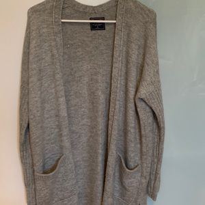Gray cardigan